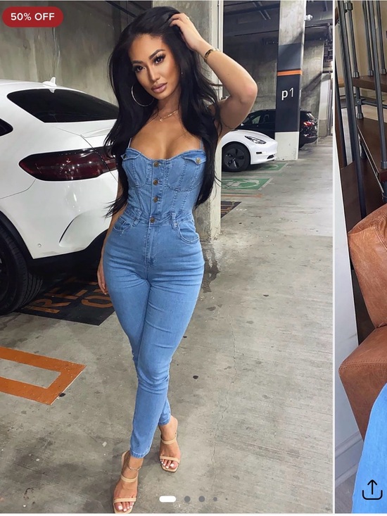 Fashion Nova Pants - Denim jumpsuit